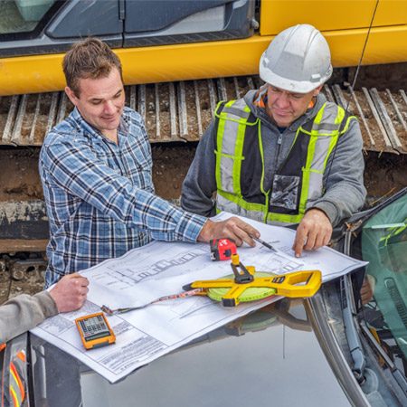 A general contractor receives project management, design and planning services from the subcontracted excavation contractor, Advanced Excavating manager.