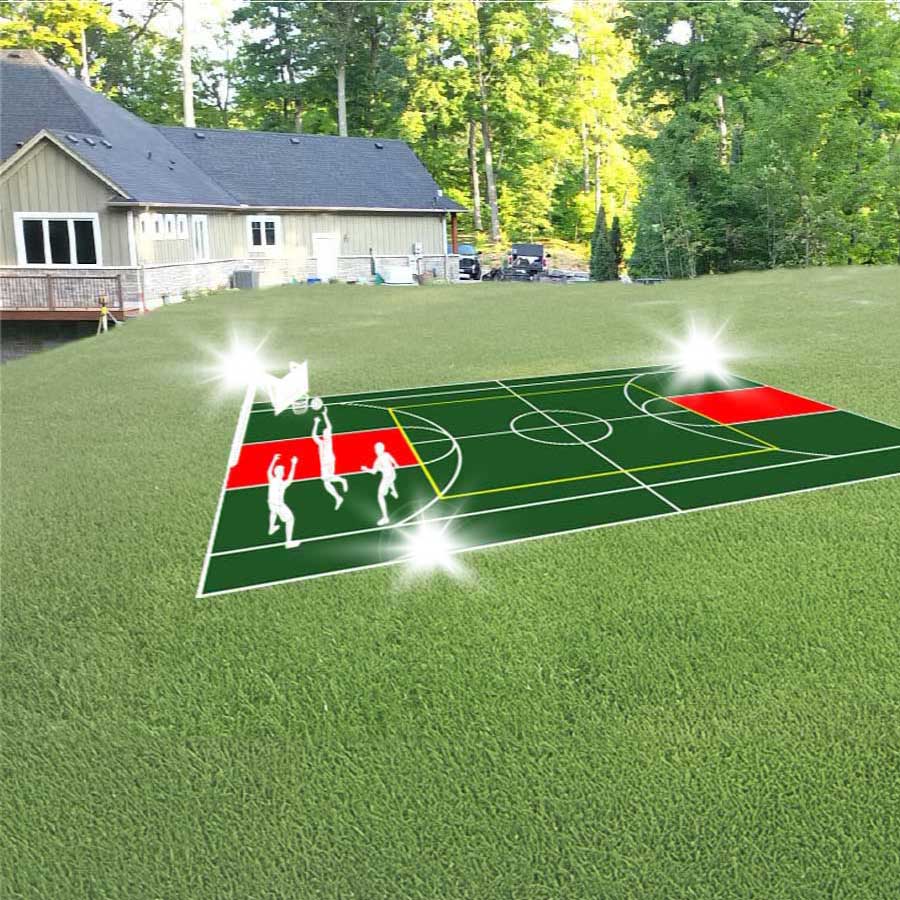 Residential excavation services changed a hilly, rocky yard into a usable sports field for the children.